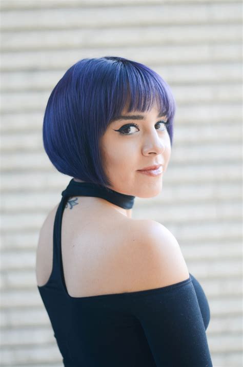 blue hair bob